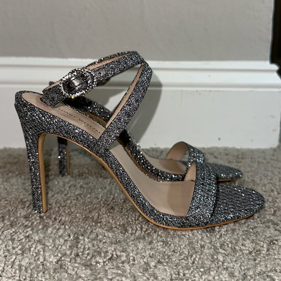Stuart Weitzman Shoes - NWOB Stuart Weitzman Women’s Crystal Buckle 95 Glitter Sandal Heels